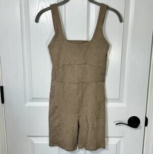 TWENTY MONTREAL Swirl Romper/Bodysuit Size Small Light Brown NWOT